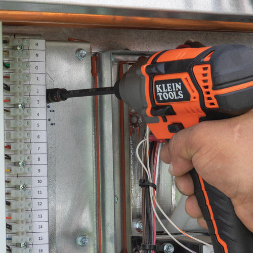 Klein HVAC Adjustable-Length Impact Screwdriver with Flip Socket