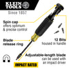 Klein HVAC Adjustable-Length Impact Screwdriver with Flip Socket