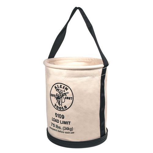 Klein Canvas Bucket Wide-Opening Straight-Wall Molded Bottom