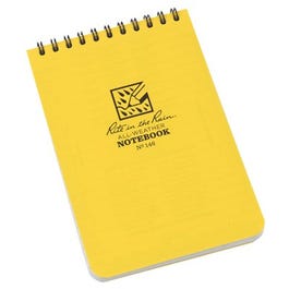 Notebook, Top Spiral, Yellow, 4 x 6-In.