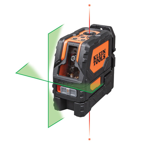 Klein Laser Level Self-Leveling Green Cross-Line and Red Plumb Spot