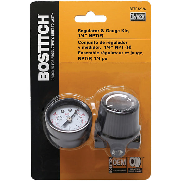 Bostitch Regulator & Gauge Kit 1/4 in.