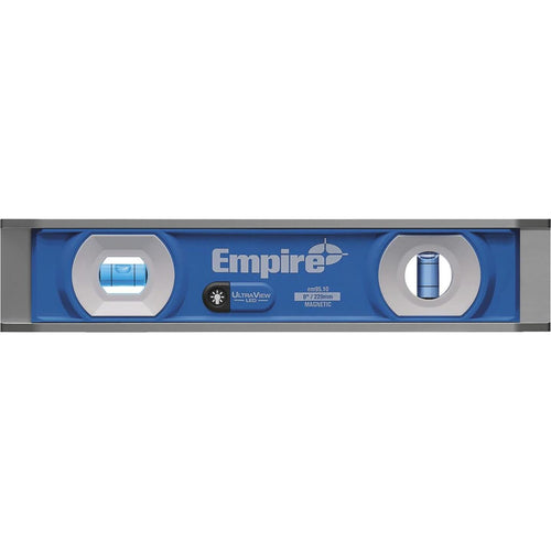 Empire 9 In. Aluminum Magnetic UltraView LED Torpedo Level
