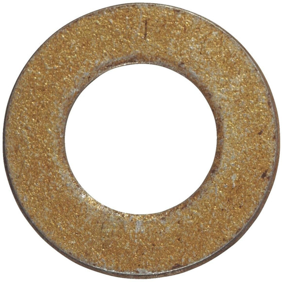 Hillman 3/8 In. SAE Hardened Steel Yellow Dichromate Flat Washer (100 Ct.)